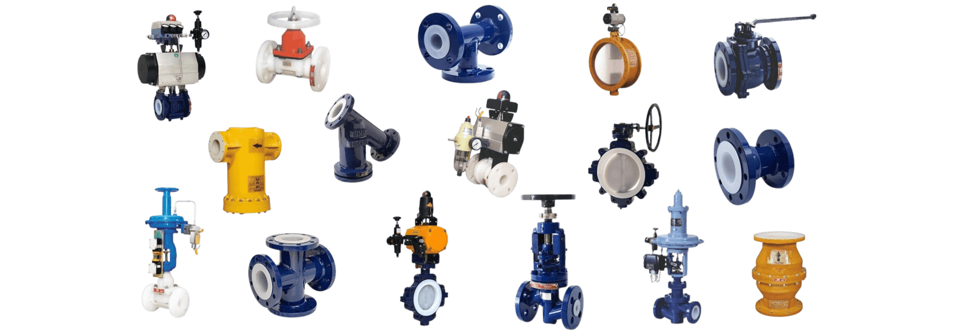 Industrial valves for corrosive applications on the homepage slider